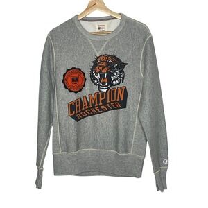Champion Todd Snyder Rochester Tiger Graphic Sweatshirt Gray Small Canada Made